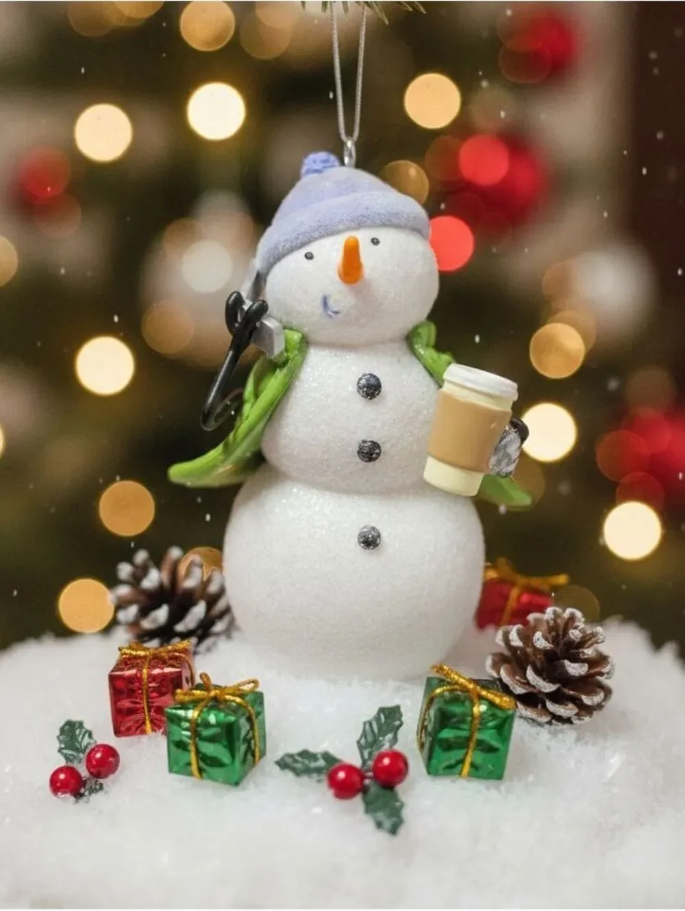Hallmark Keepsake 2008 Snow on the Go Snowman Ornament w/ Box